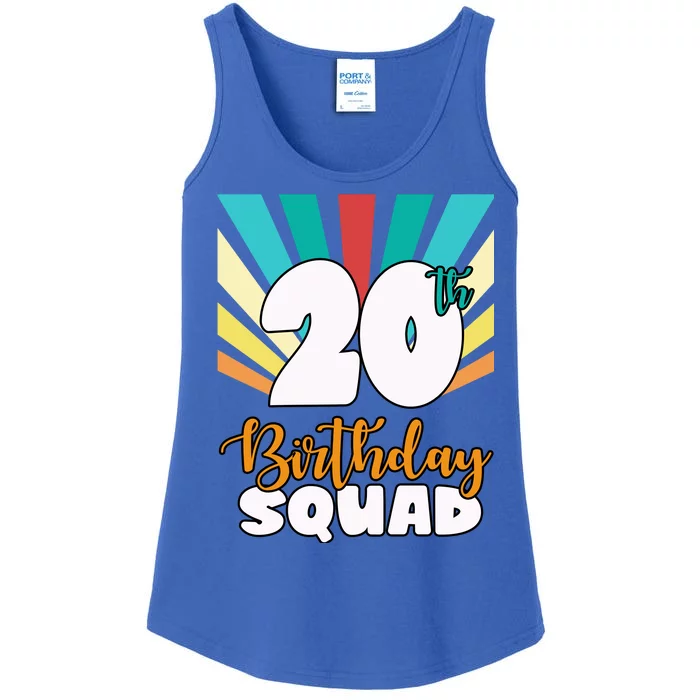 20th Birthday Squad 20 Years Old Ladies Essential Tank