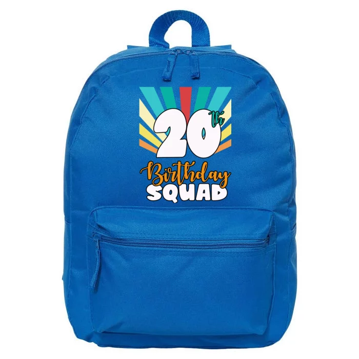 20th Birthday Squad 20 Years Old 16 in Basic Backpack