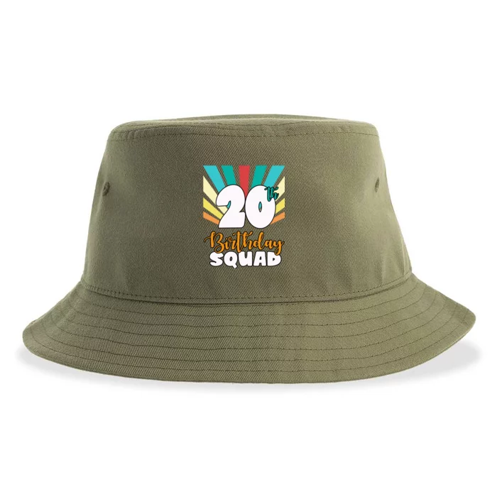 20th Birthday Squad 20 Years Old Sustainable Bucket Hat