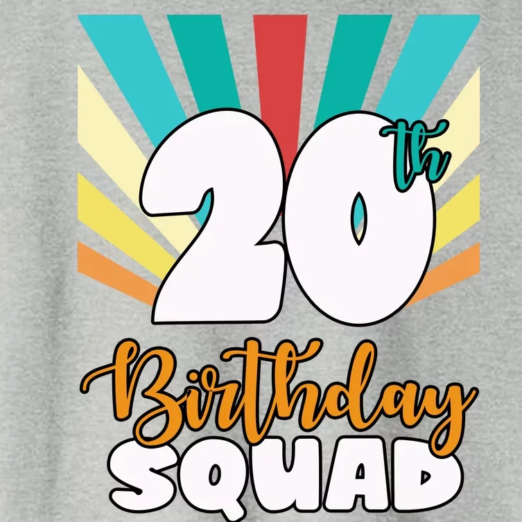 20th Birthday Squad 20 Years Old Women's Crop Top Tee