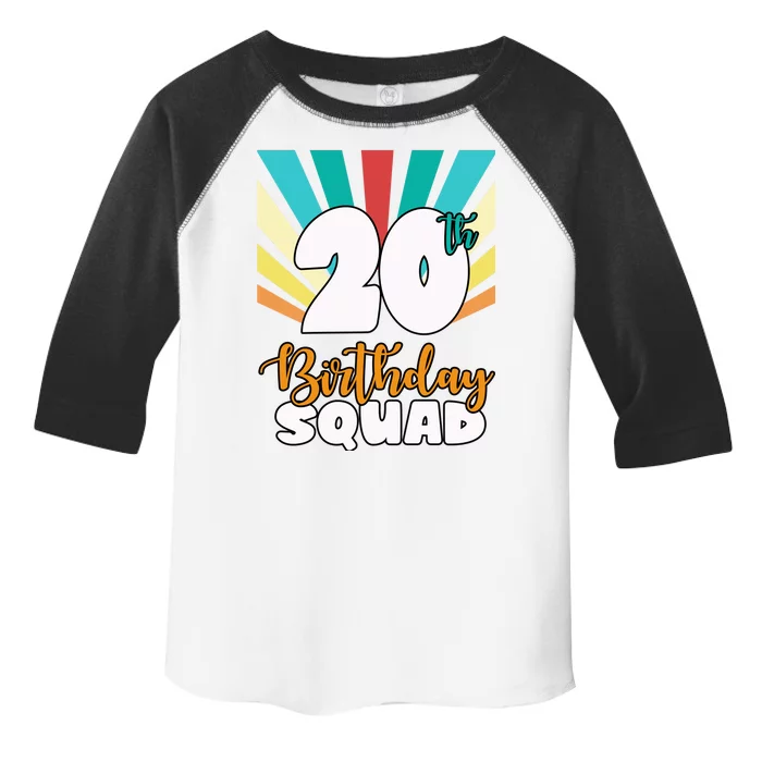 20th Birthday Squad 20 Years Old Toddler Fine Jersey T-Shirt