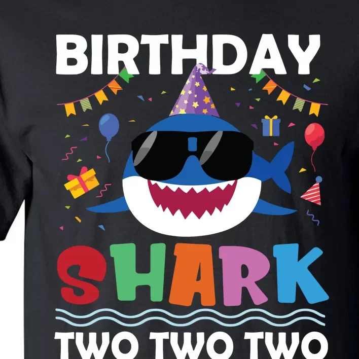 2nd Birthday Shark Matching Party Gifts For Tall T-Shirt