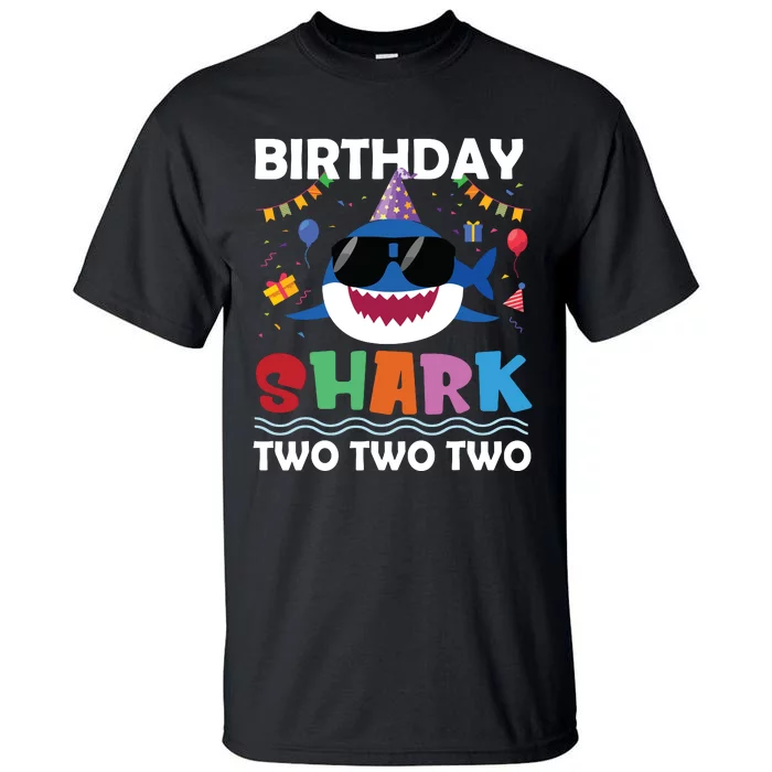 2nd Birthday Shark Matching Party Gifts For Tall T-Shirt