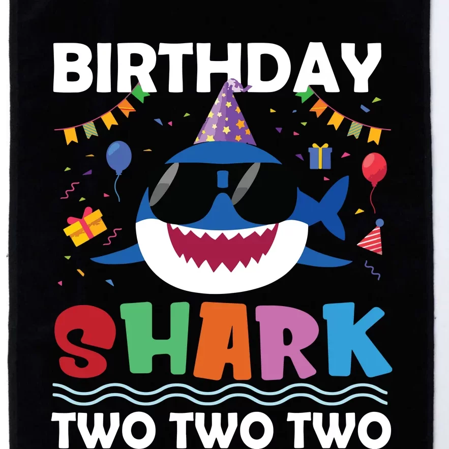 2nd Birthday Shark Matching Party Gifts For Platinum Collection Golf Towel