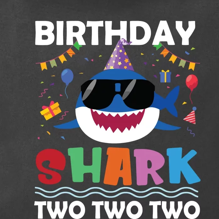 2nd Birthday Shark Matching Party Gifts For Zip Tote Bag