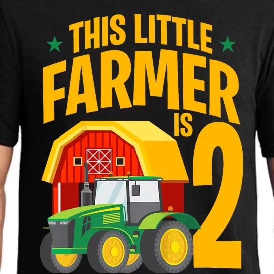 2nd Birthday This Little Farmer Is 2 Year Old Tractor Pajama Set