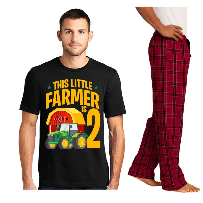 2nd Birthday This Little Farmer Is 2 Year Old Tractor Pajama Set