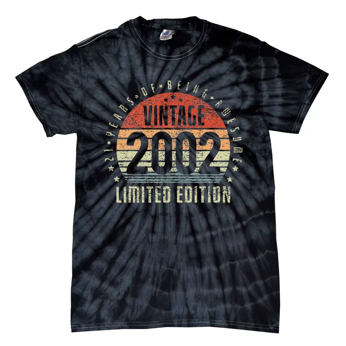 21th Birthday Vintage 2002 Limited Edition 21 Yr Old Tie-Dye T-Shirt