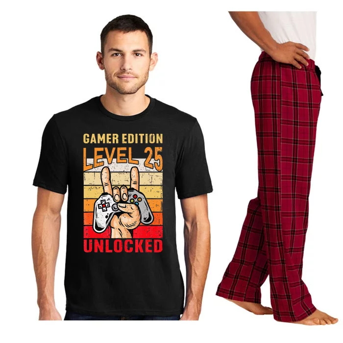 25Th Birthday Video Gamer Edition Level 25 Unlocked Pajama Set