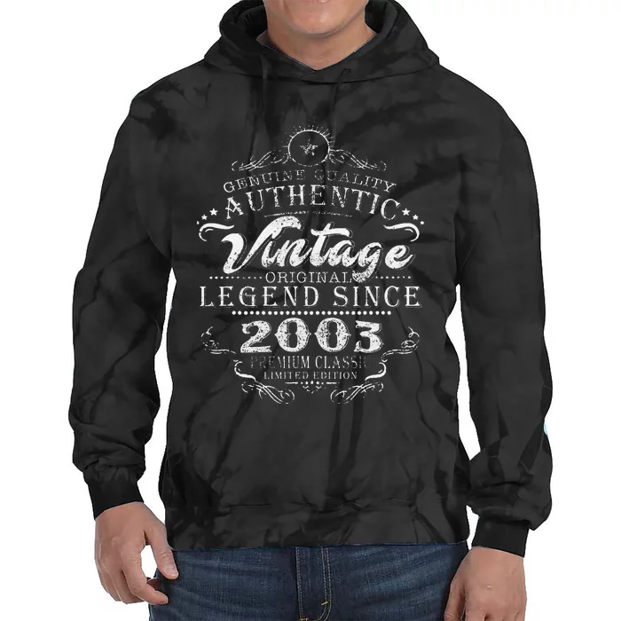 20th Birthday Vintage Legend Since 2003 Tie Dye Hoodie