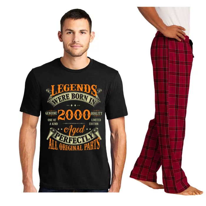 25th Birthday Vintage Legends Born In 2000 25 Years Old Pajama Set