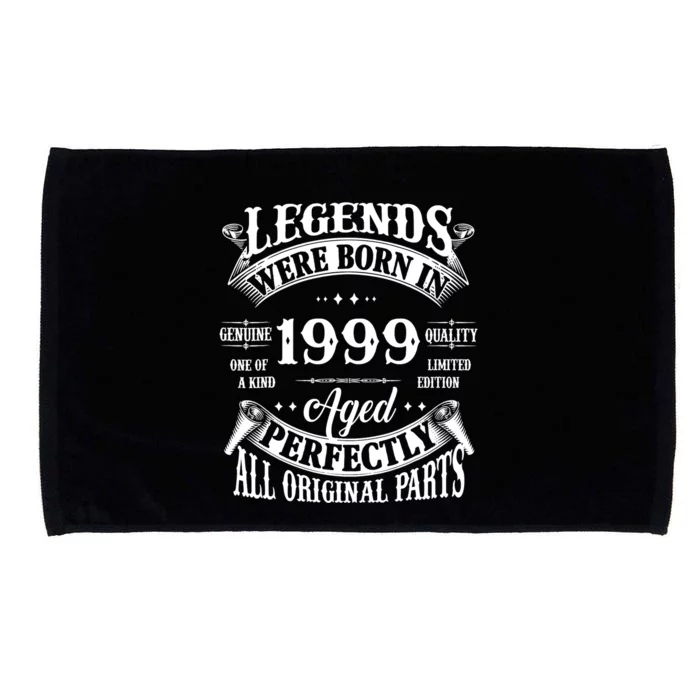 25th Birthday Vintage Legends Born In 1999 25 Years Old Microfiber Hand Towel