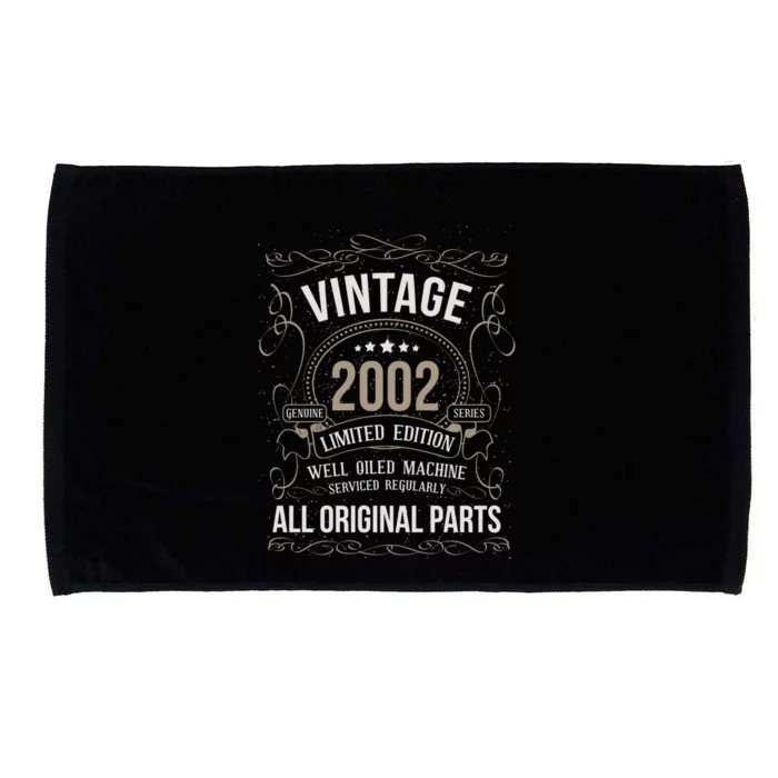 21 Birthday Vintage 2002 Original Parts Car Enthusiast Gift Microfiber Hand Towel