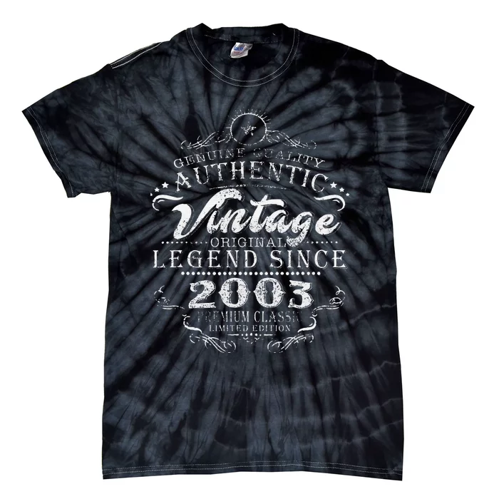 20th Birthday Vintage Legend Since 2003 Tie-Dye T-Shirt