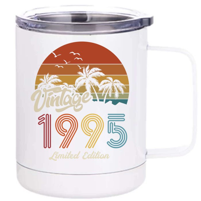 28th Birthday Vintage Limited Edition 1995 Front & Back 12oz Stainless Steel Tumbler Cup