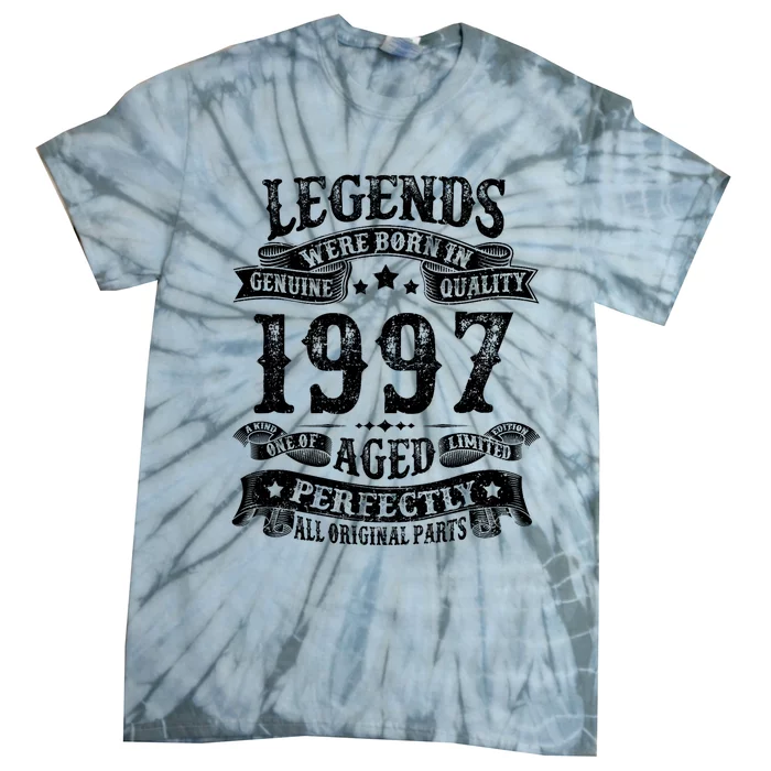 27th Birthday Vintage Legends Born In 1997 27 Years Old Tie-Dye T-Shirt