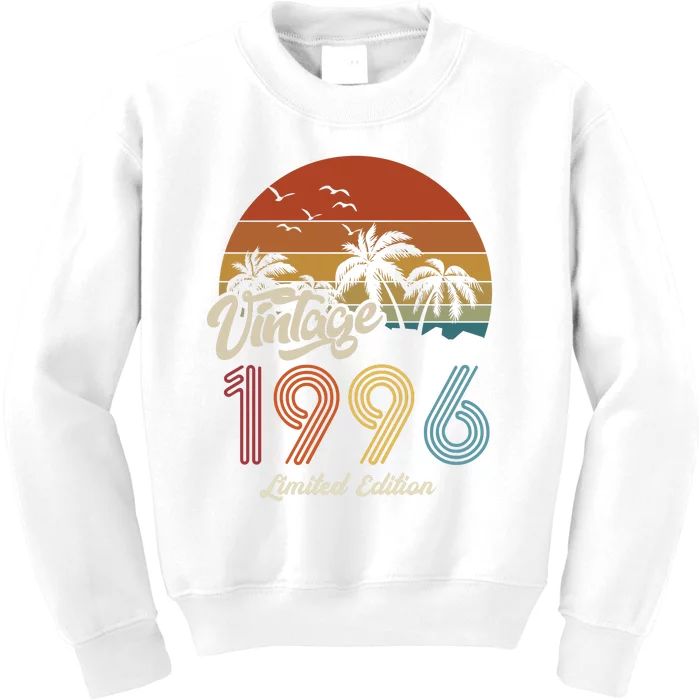 27th Birthday Vintage Limited Edition 1996 Kids Sweatshirt