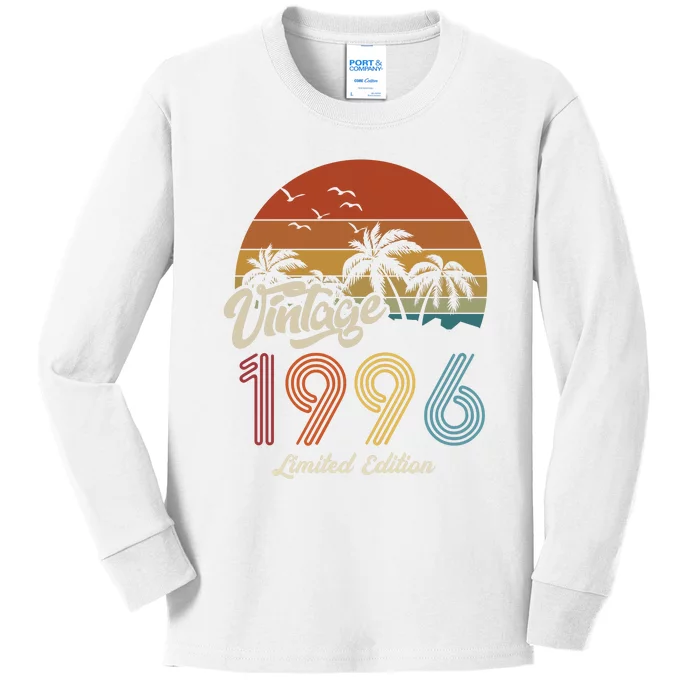 27th Birthday Vintage Limited Edition 1996 Kids Long Sleeve Shirt