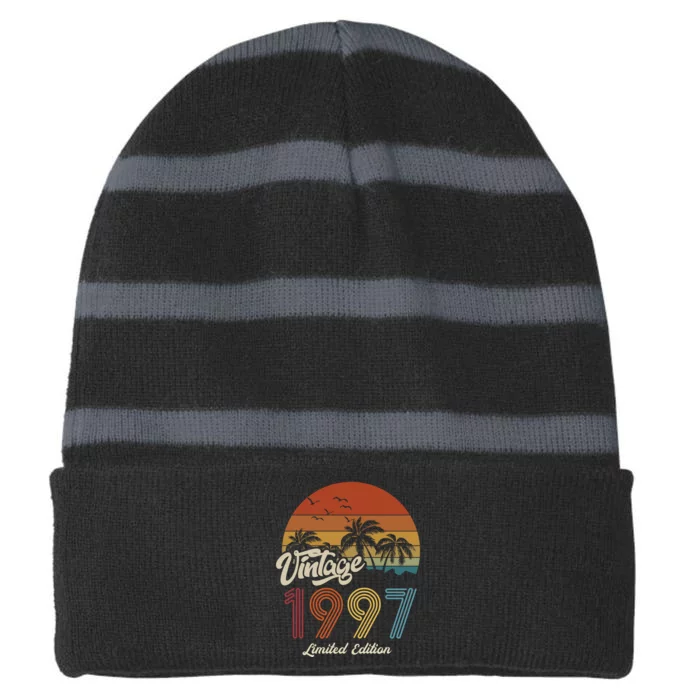 26th Birthday Vintage Limited Edition 1997 Striped Beanie with Solid Band