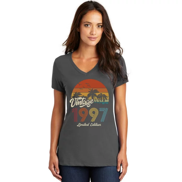 26th Birthday Vintage Limited Edition 1997 Women's V-Neck T-Shirt