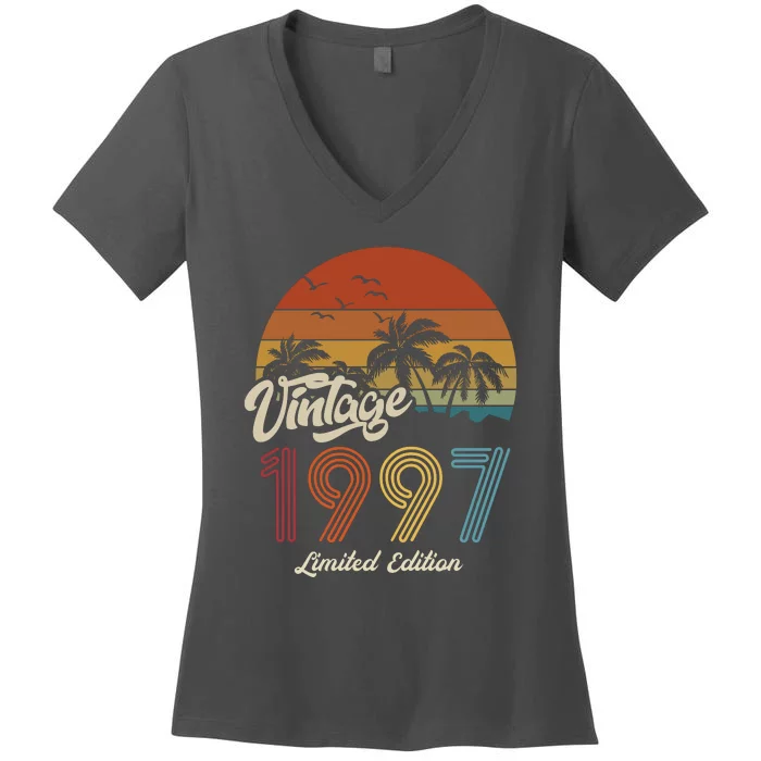 26th Birthday Vintage Limited Edition 1997 Women's V-Neck T-Shirt