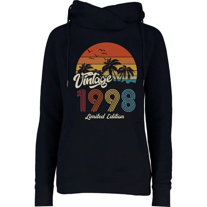 25th Birthday Vintage Limited Edition 1998 Womens Funnel Neck Pullover Hood