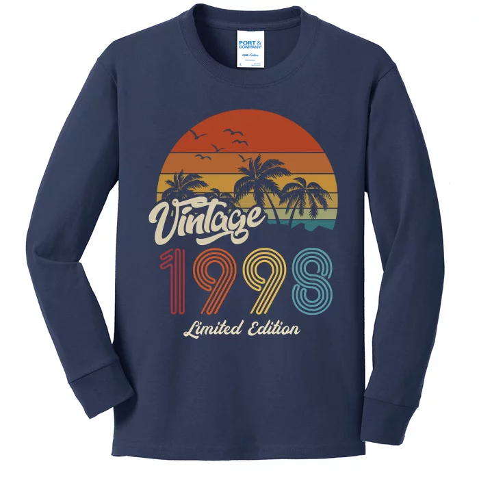 25th Birthday Vintage Limited Edition 1998 Kids Long Sleeve Shirt