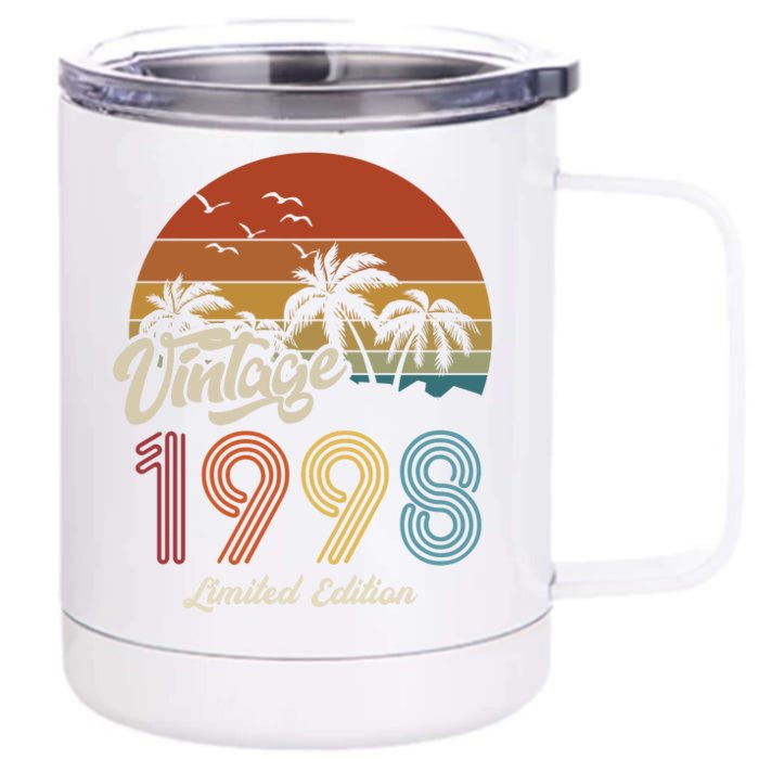 25th Birthday Vintage Limited Edition 1998 Front & Back 12oz Stainless Steel Tumbler Cup