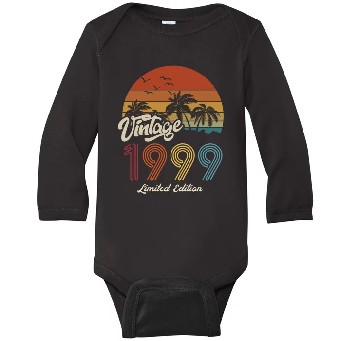 24th Birthday Vintage Limited Edition 1999 Baby Long Sleeve Bodysuit