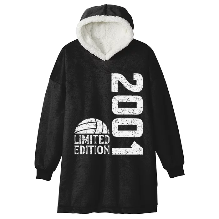 2001 Birthday Volleyball Limited Edition Born In 2001 Hooded Wearable Blanket