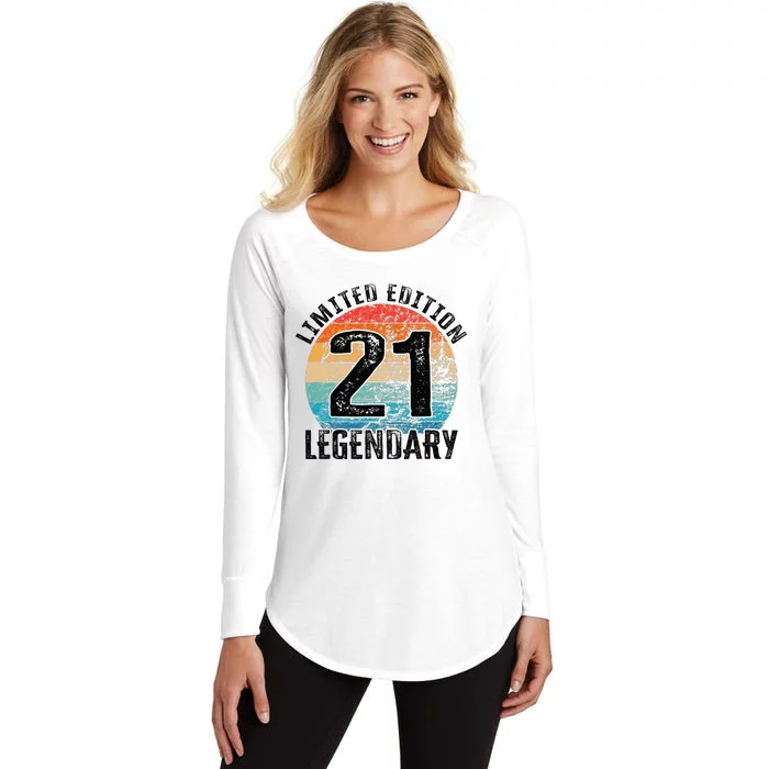 21st Birthday Vintage Legendary Bday Limited Edition Women's Perfect Tri Tunic Long Sleeve Shirt