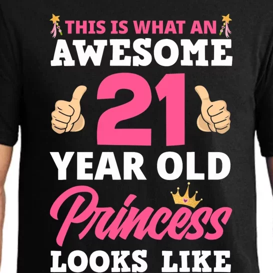 21st Birthday Wo Funny 21 Years Old Birthday Girl Pajama Set