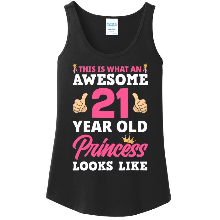 21st Birthday Wo Funny 21 Years Old Birthday Girl Ladies Essential Tank