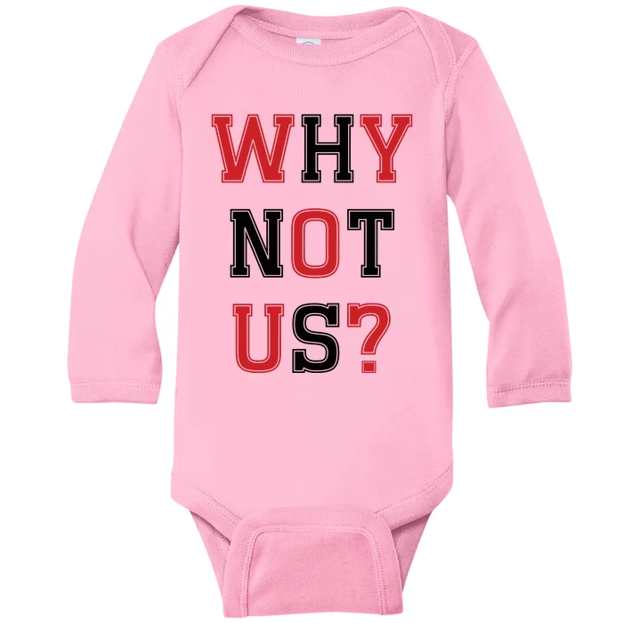 2024 Basketball Why Not Us March Tournament Baby Long Sleeve Bodysuit