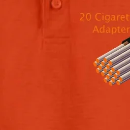 20 Cigarettes Adapters Funny Dry Zone Grid Performance Polo