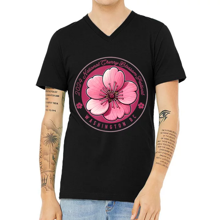 2024 Cherry Blossom Festival Washington Dc Souvenir V-Neck T-Shirt