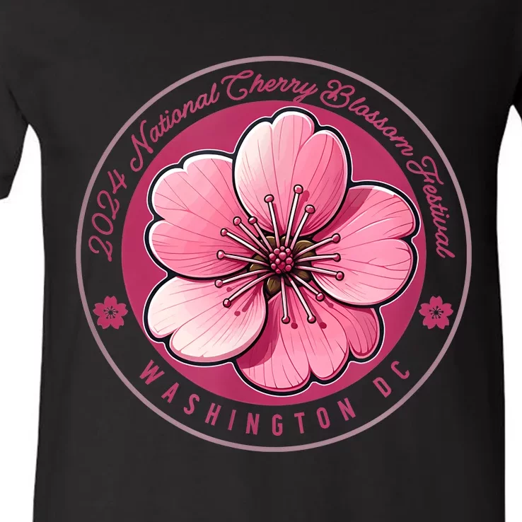 2024 Cherry Blossom Festival Washington Dc Souvenir V-Neck T-Shirt