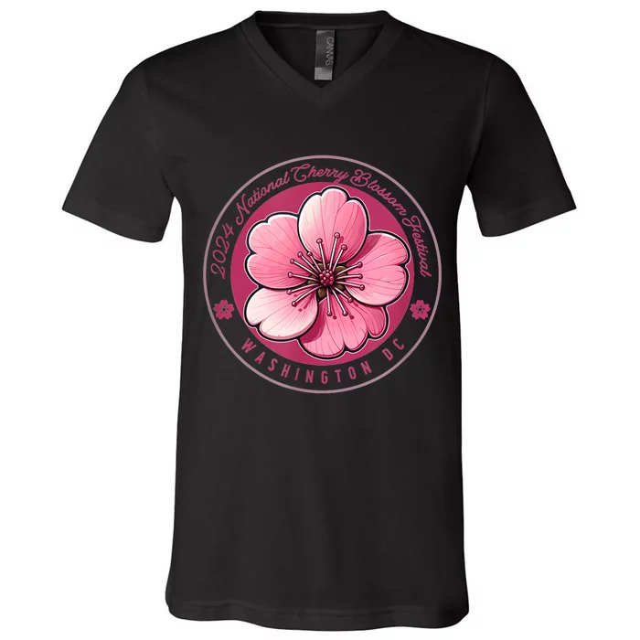 2024 Cherry Blossom Festival Washington Dc Souvenir V-Neck T-Shirt