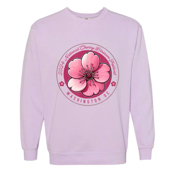 2024 Cherry Blossom Festival Washington Dc Souvenir Garment-Dyed Sweatshirt