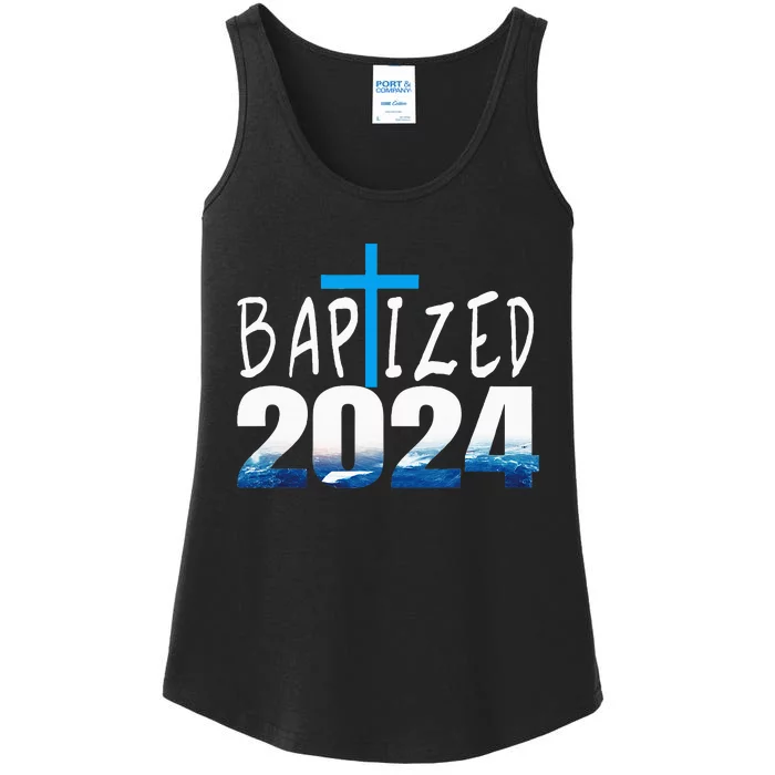 2024 Christian Baptism Baptized Ladies Essential Tank