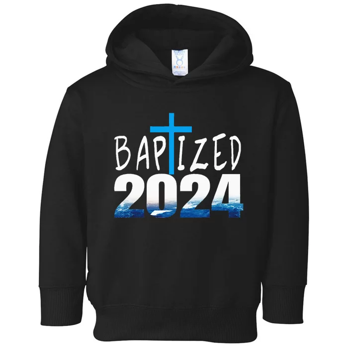 2024 Christian Baptism Baptized Toddler Hoodie