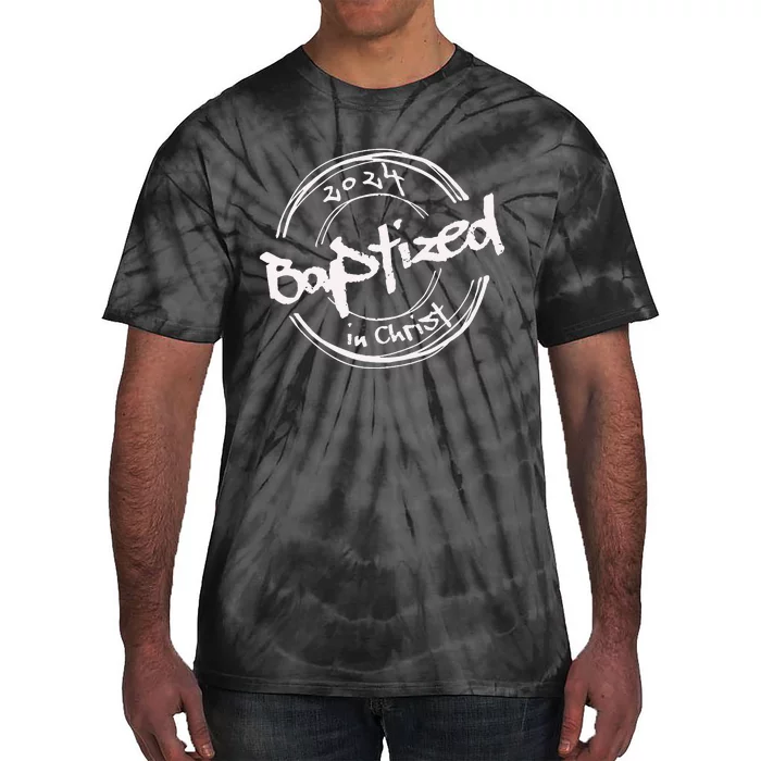 2024 Christian Baptism Baptized In Christ Streetwear Tie-Dye T-Shirt