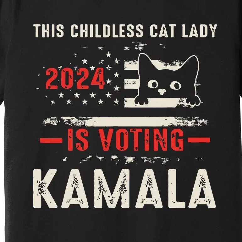 2024 Childless Cat Lady Premium T-Shirt