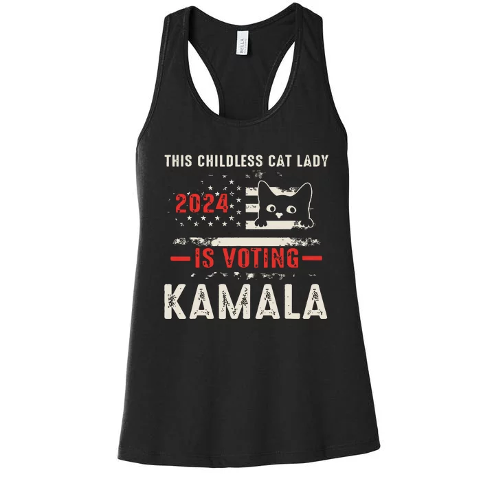 2024 Childless Cat Lady Women's Racerback Tank