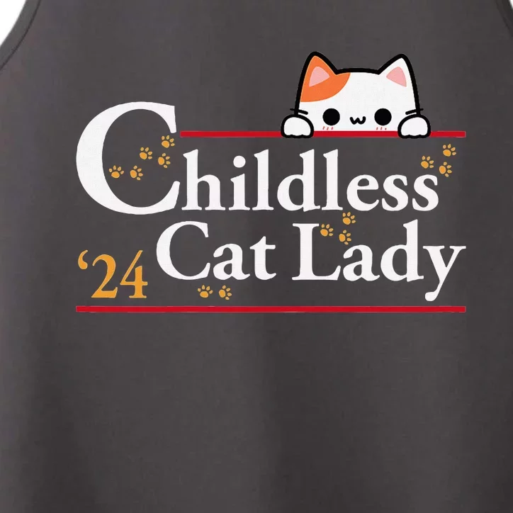 2024 Childless Cat Lady For President Performance Tank