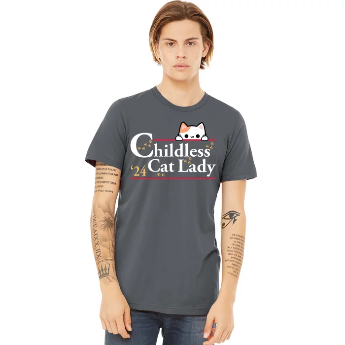 2024 Childless Cat Lady Premium T-Shirt