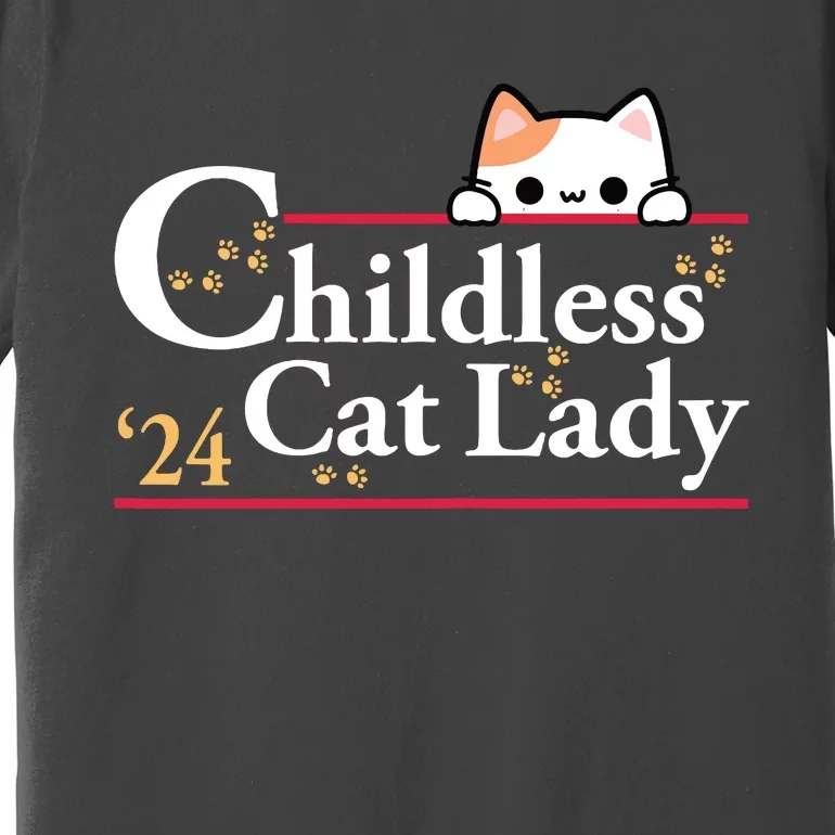 2024 Childless Cat Lady Premium T-Shirt