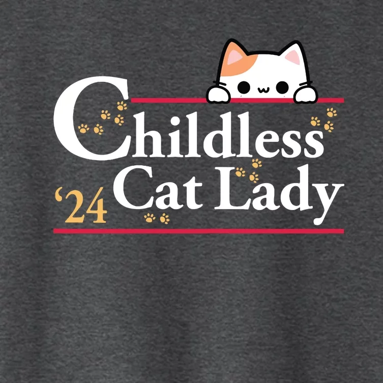 2024 Childless Cat Lady Women's Crop Top Tee