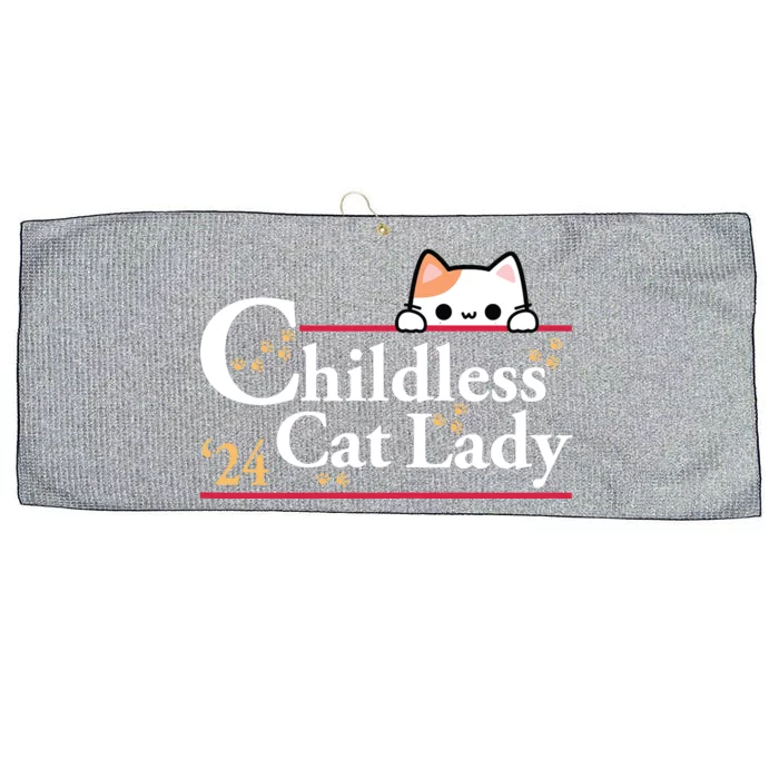 2024 Childless Cat Lady Large Microfiber Waffle Golf Towel