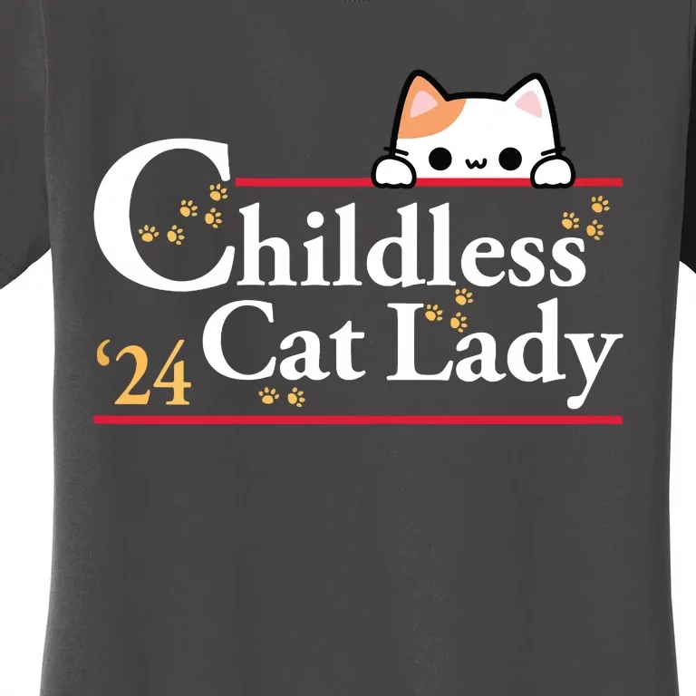 2024 Childless Cat Lady For President Women's T-Shirt